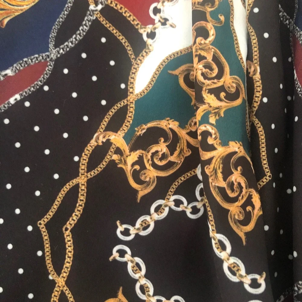 COPY - Zara Jewel Tone and Chain Print Bodysuit size M - Picture 2 of 5